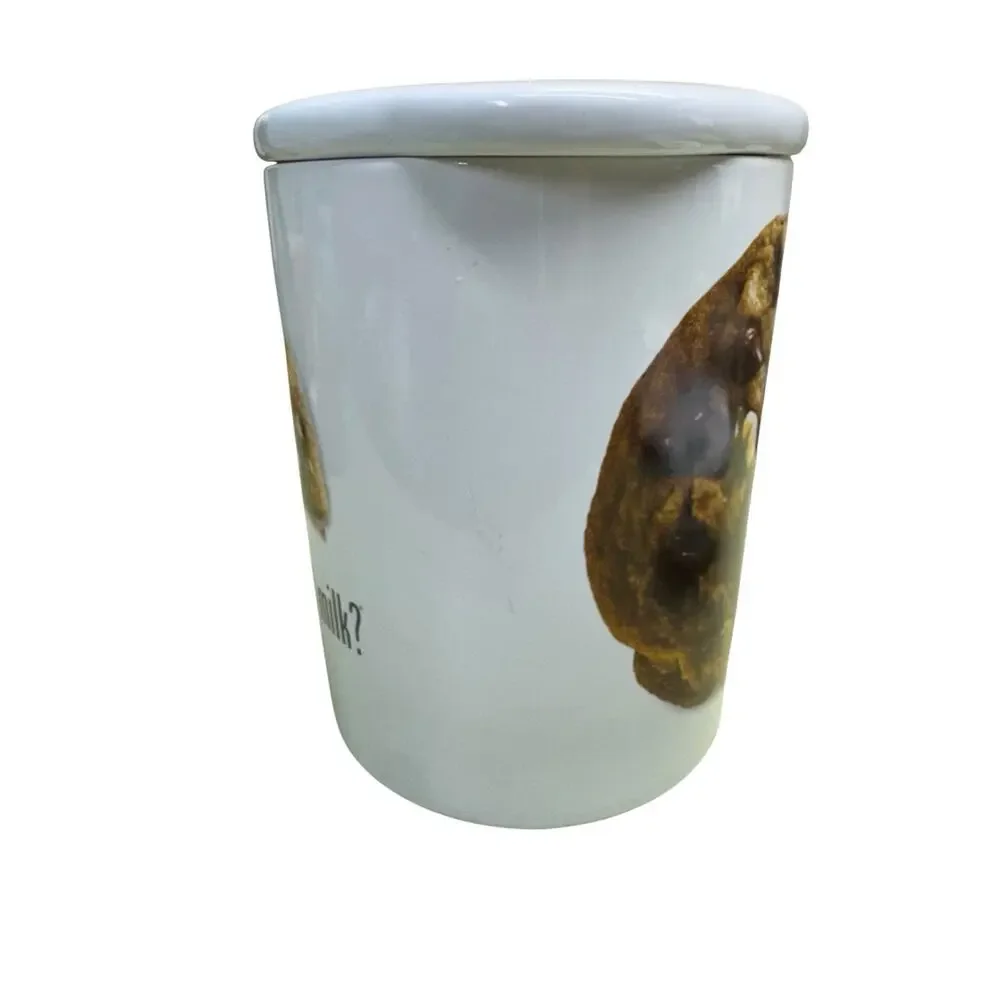 Vintage 1999 Y2K At Home International Got Milk Ceramic White Cookie Jar